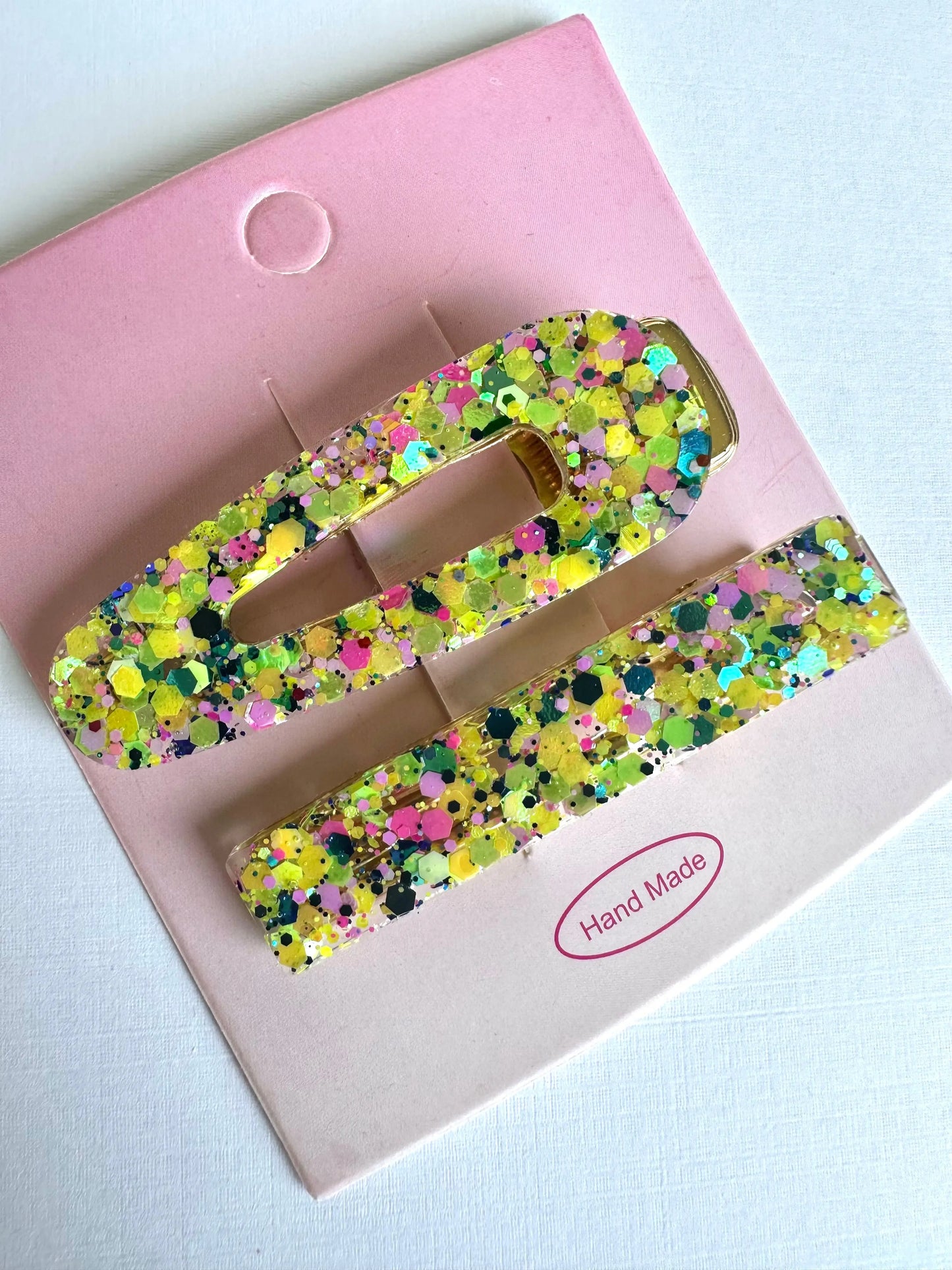 Barrettes en résine et paillettes Creative Paillettes