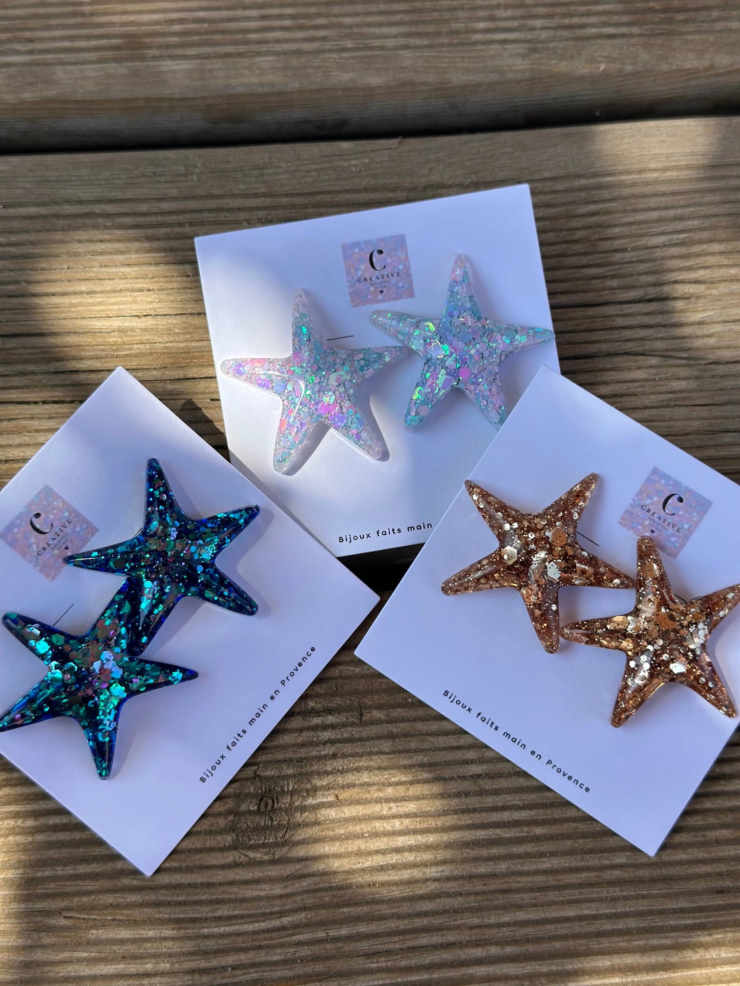 Boucle d’oreille, étoile de mer Creative Paillettes