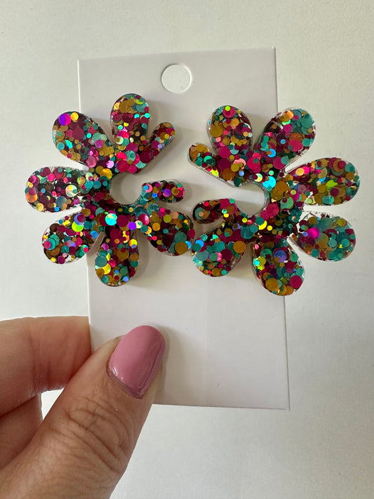 Boucles d’oreilles, Floralia Creative Paillettes