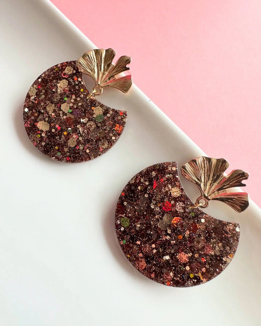 Boucles d’oreilles, fleurs de lune Creative Paillettes