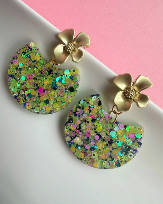 Demi lune Florale Creative Paillettes