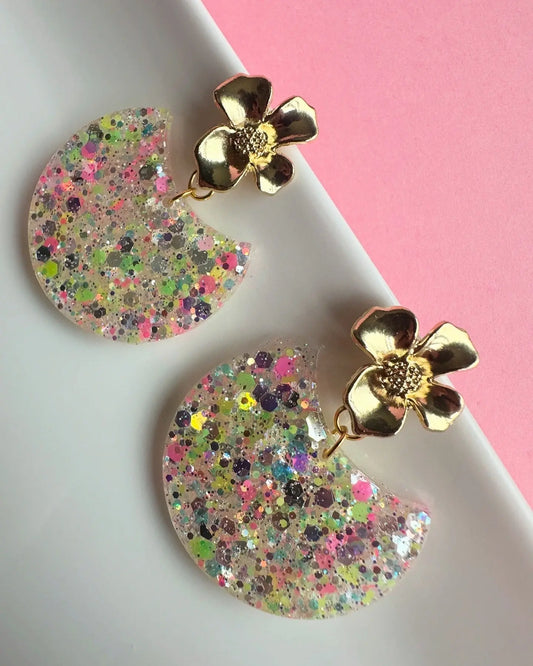 Demi lune fleurale Creative Paillettes