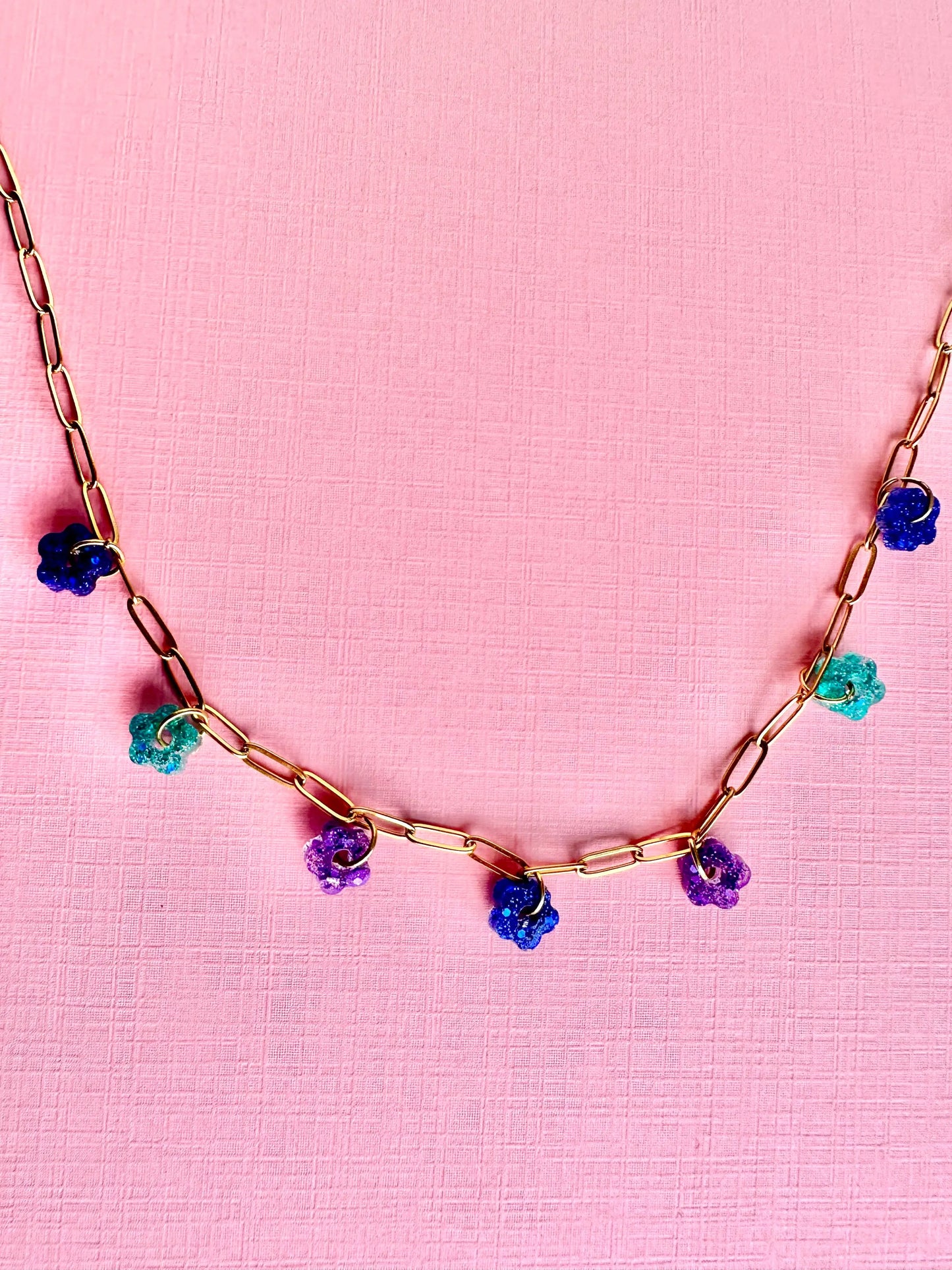 Collier en Coeur résine Creative Paillettes