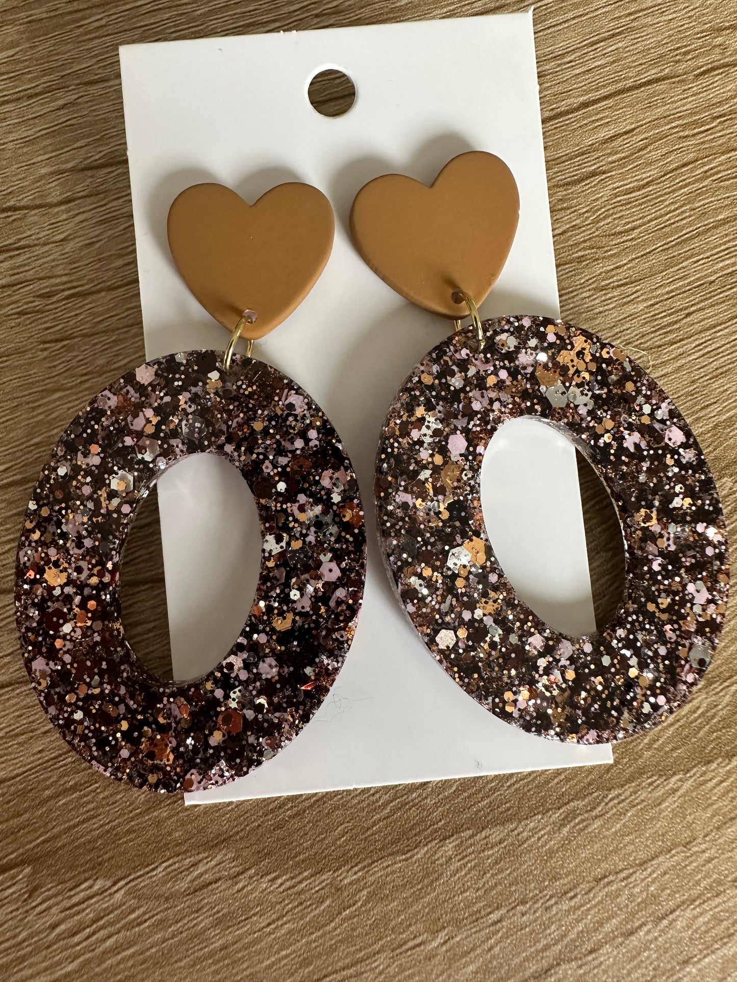 Boucle d’oreille L’amour en Ovale