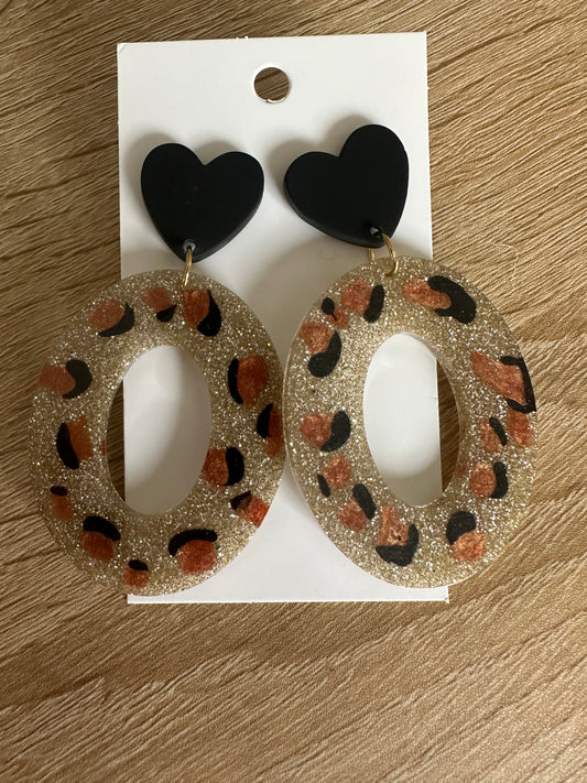 Boucle d’oreille L’amour en Ovale