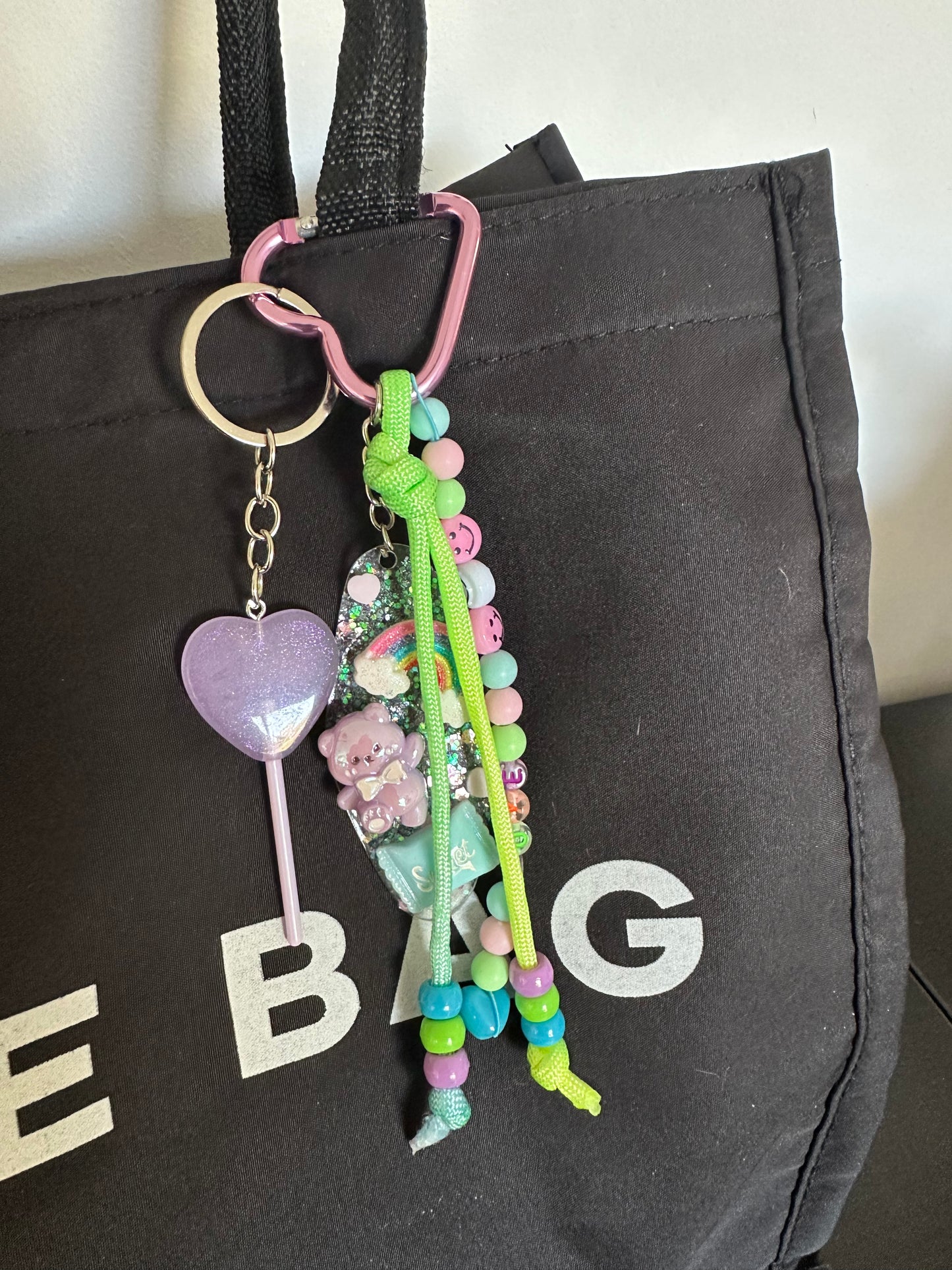 Porte-clés, ourson violet