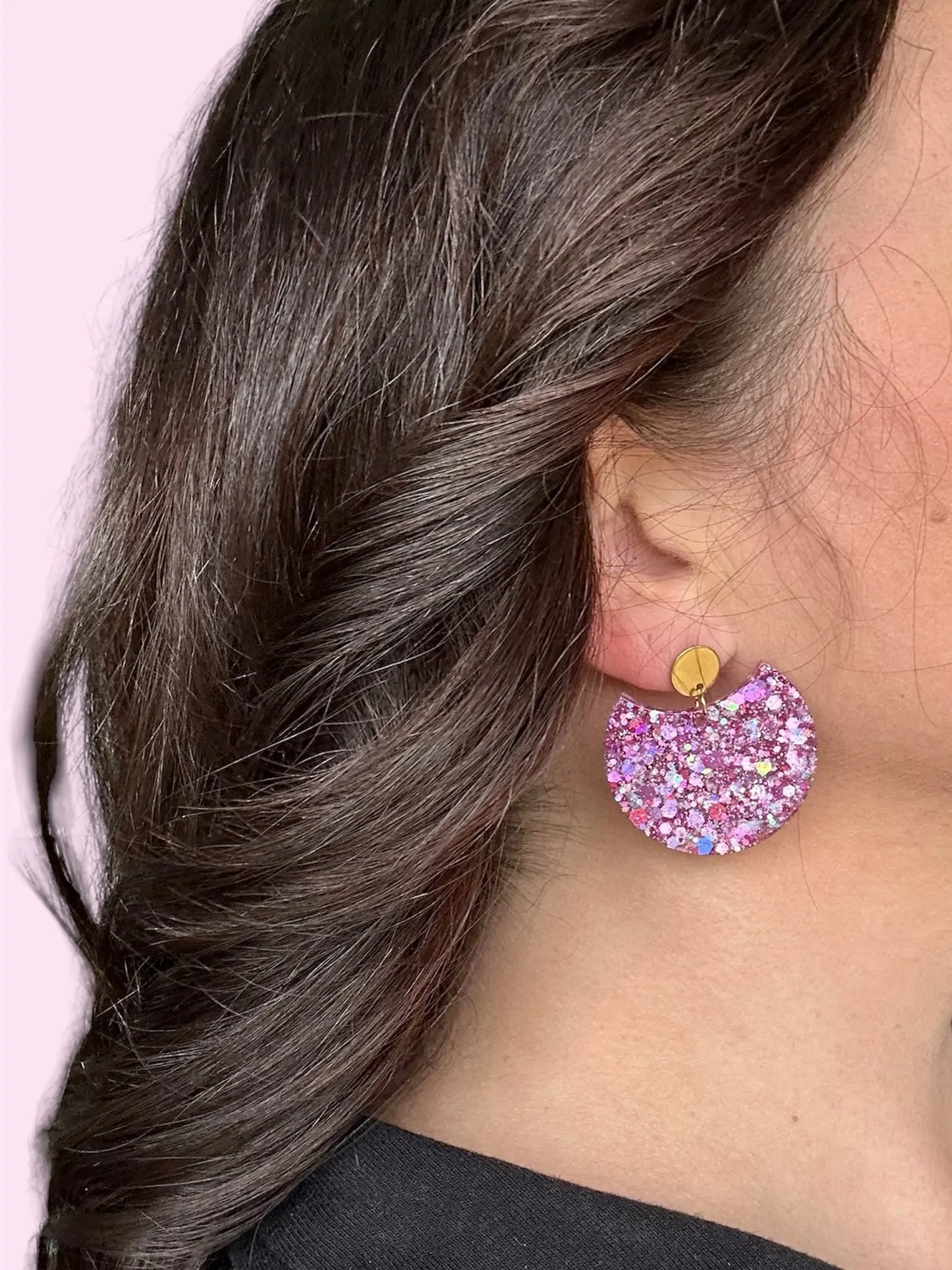 Boucles d’oreilles pendantes printemps - Creative Paillettes