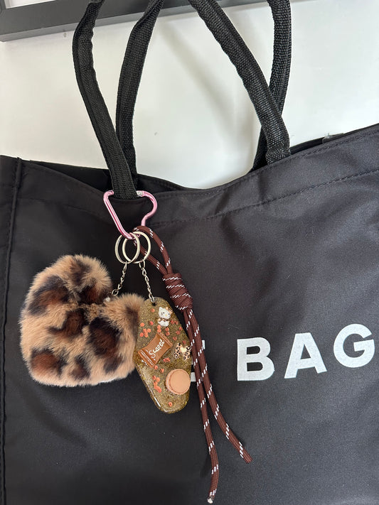 Porte clés Hello kitty léopard Creative Paillettes