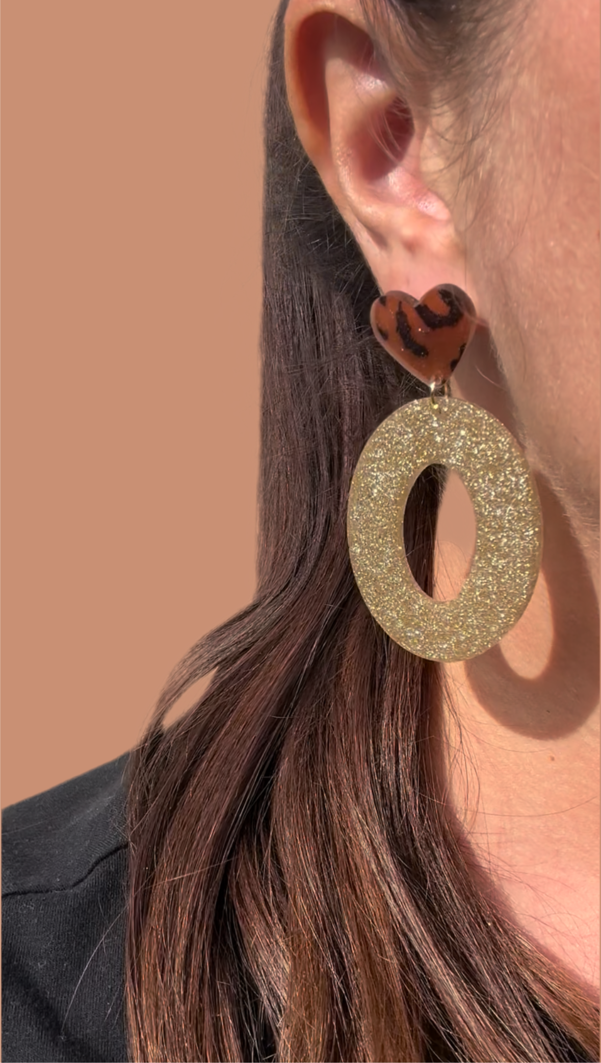 Boucle d’oreille L’amour en Ovale