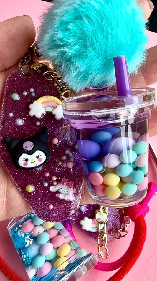 Porte-clés fait main hello kitty et ses amis Kuromi