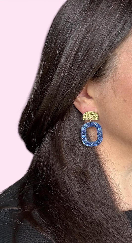 Boucles d’oreilles pendantes à paillettes