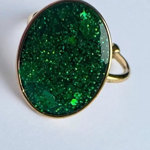 Bague ovale à paillettes Creative Paillettes
