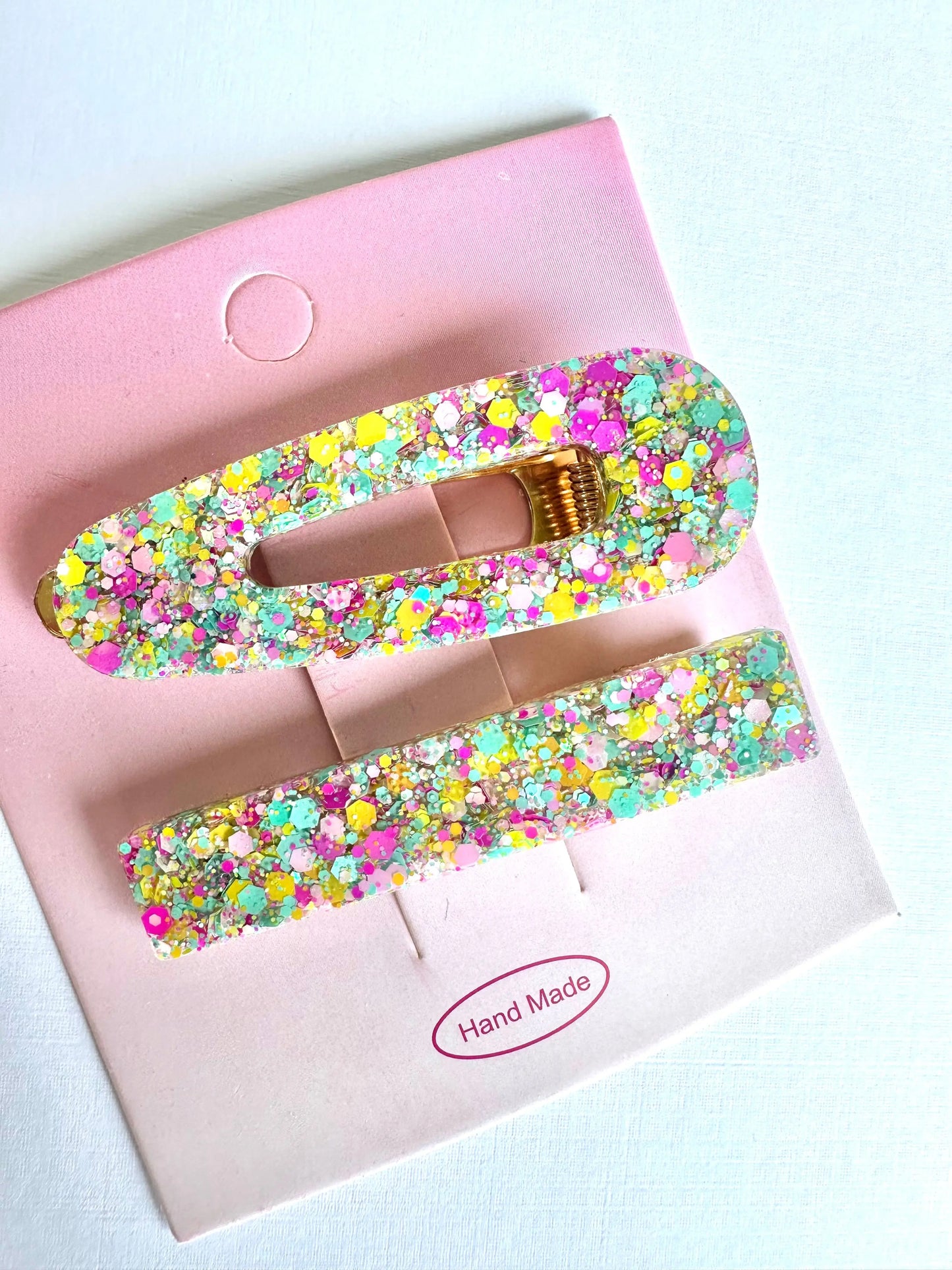 Barrettes en résine et paillettes Creative Paillettes