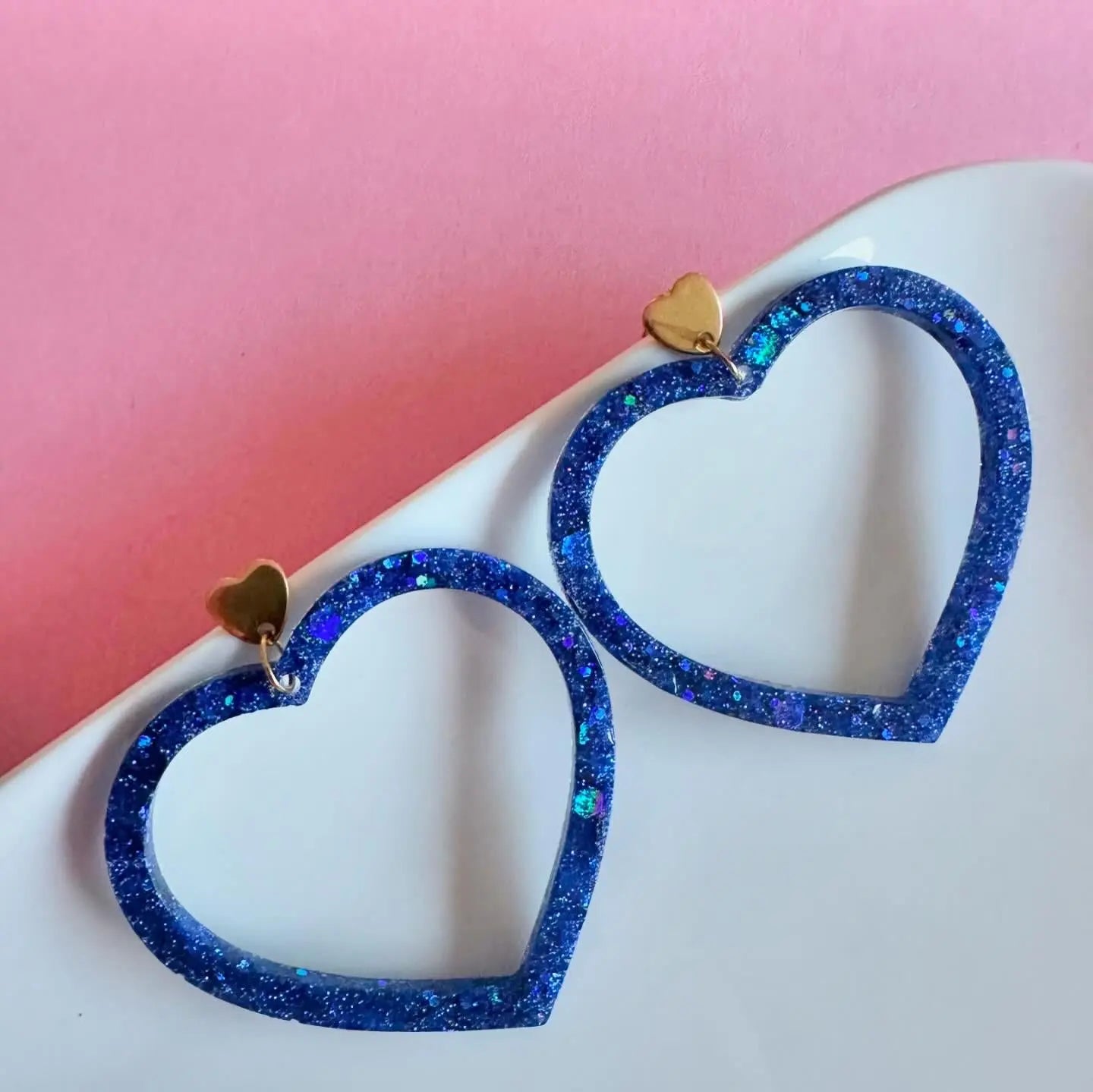 Boucles d’oreilles Coeur Creative Paillettes