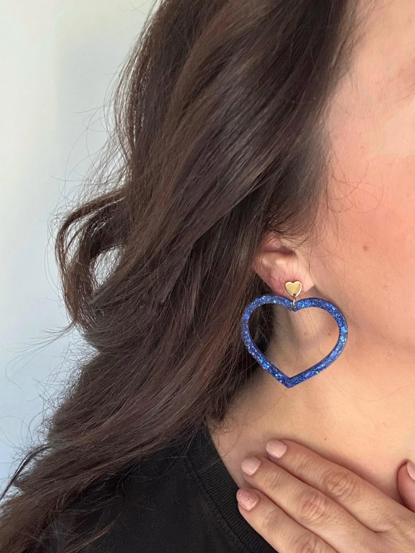 Boucles d’oreilles Coeur Creative Paillettes
