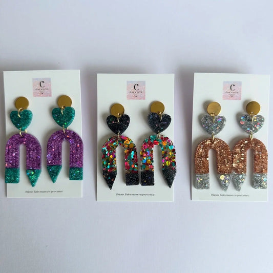 Boucles d’oreilles “Merci Maîtresse” – Cadeau de fin d’année 🎁

  Creative Paillettes