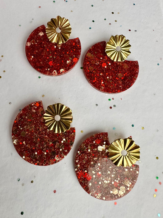 Boucles d’oreilles clou vaguelé Creative Paillettes