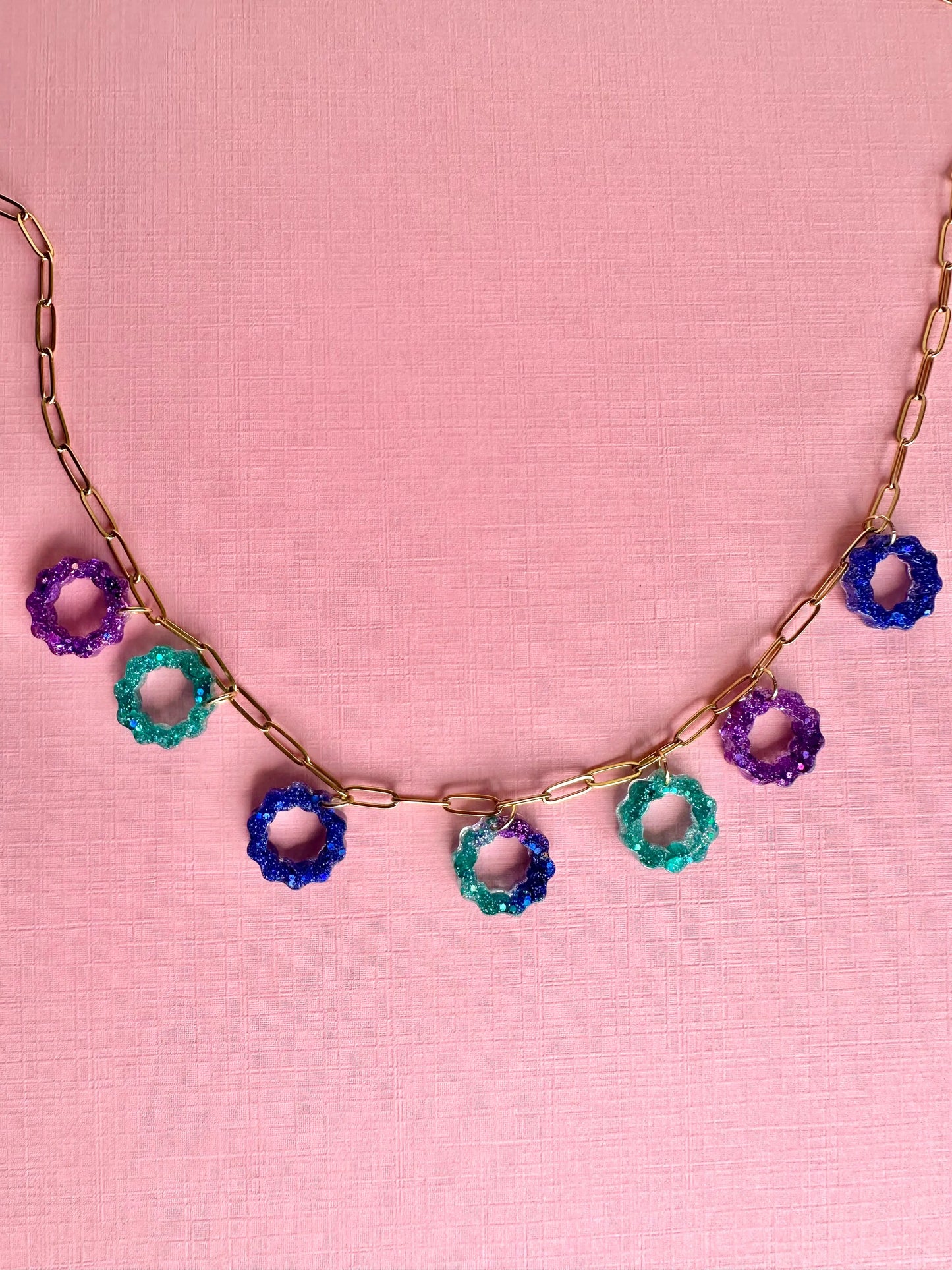 Collier en Coeur résine Creative Paillettes