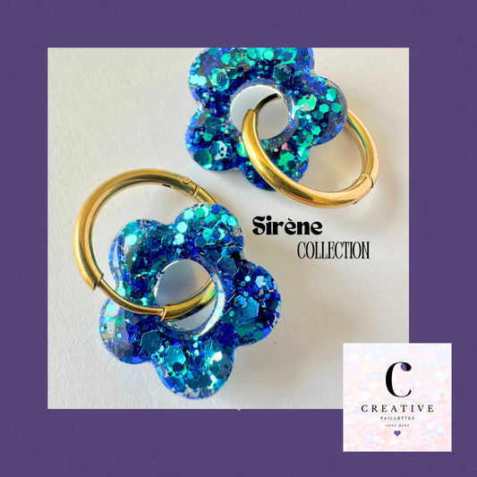 Boucles d’oreilles Fleur créole Sirène