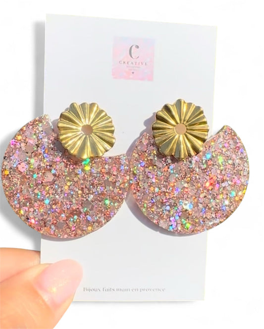 Demi lune éclat rosée Creative Paillettes
