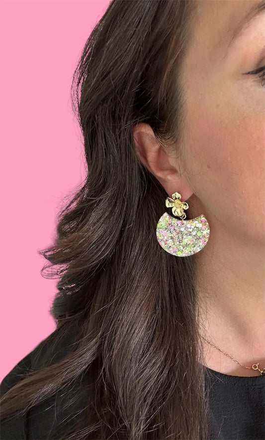 Demi lune fleurale Creative Paillettes