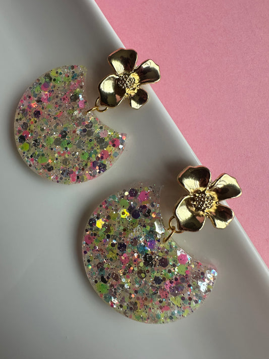 Demi lune fleurale Creative Paillettes