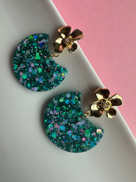 Demi lune fleurale Creative Paillettes