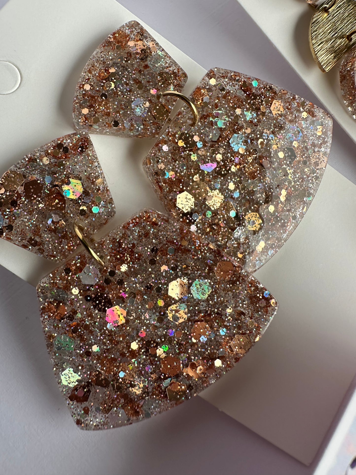 Boucles d'Oreilles Éclat de Fête Champagne