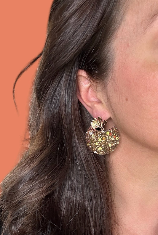 Boucles d’oreilles, fleurs de lune