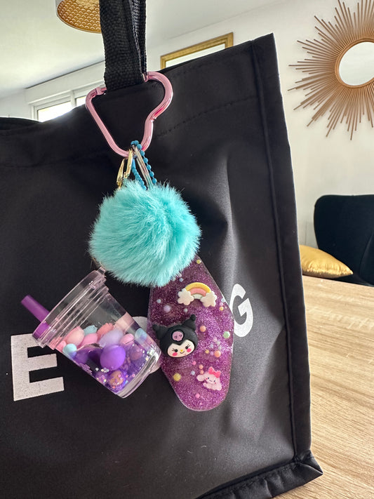 Porte-clés fait main hello kitty et ses amis Kuromi