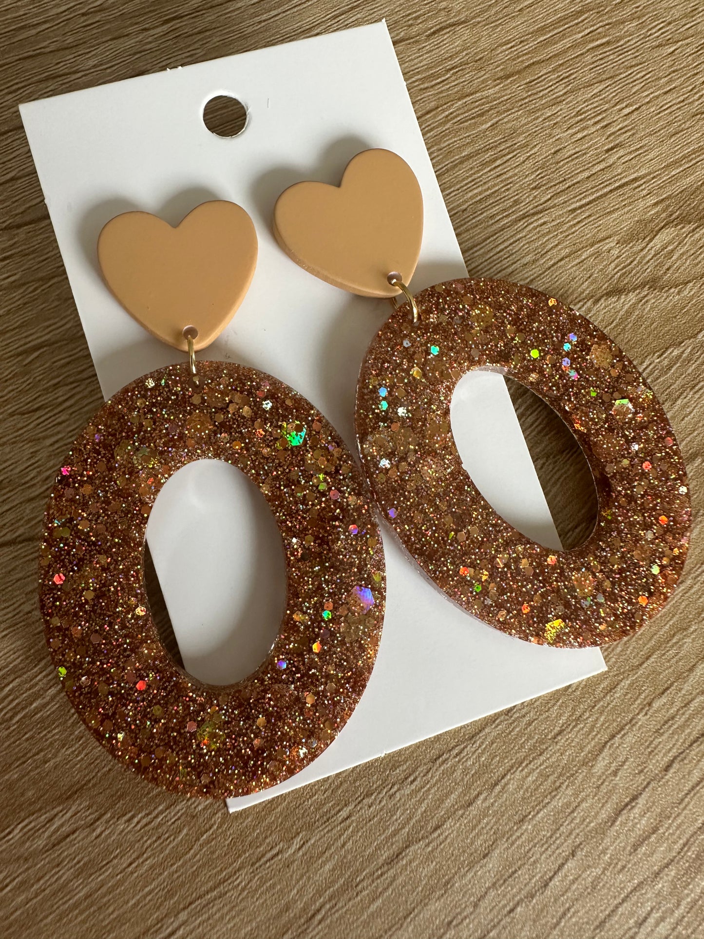 Boucle d’oreille L’amour en Ovale