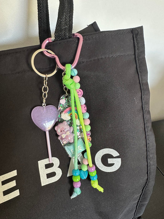 Porte-clés, ourson violet