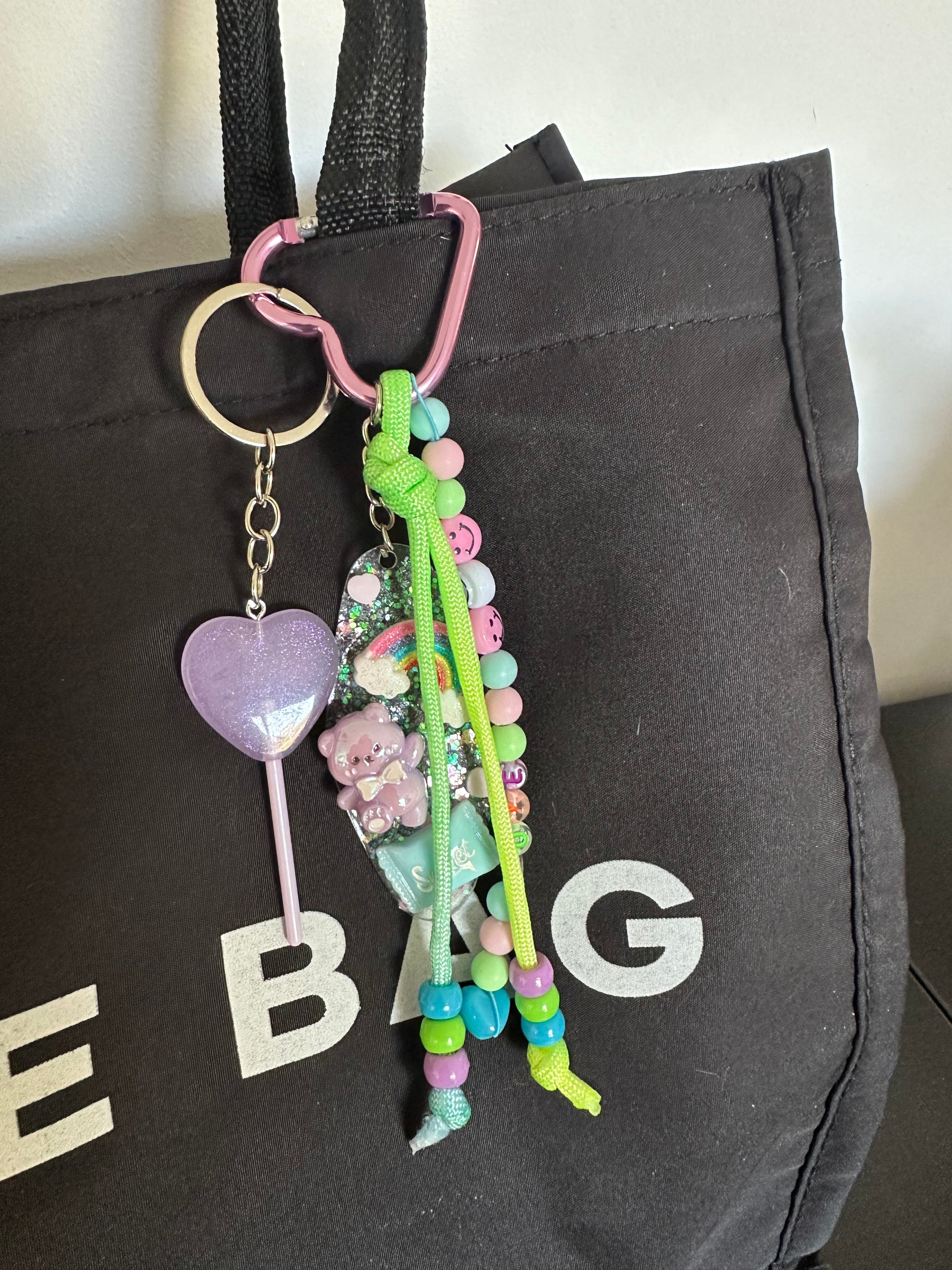 Porte-clés, ourson violet Creative Paillettes