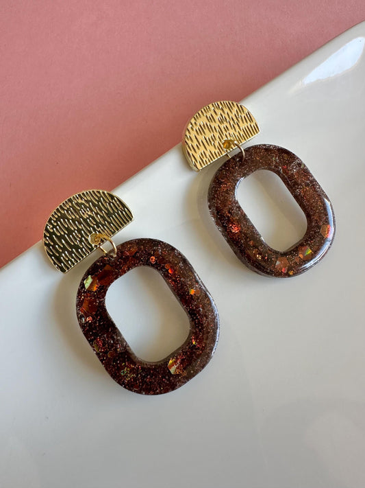 Boucles d’oreilles pendantes à paillettes
